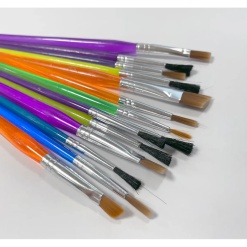 Alternative view of Lot de 25 pinceaux et brosses colorés