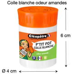 Dimensions colle blanche Cléopâtre P’tit Pot miniature 1/12e réf CP-CB80