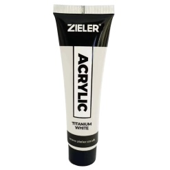 Peinture Acrylique Zieler Tube de 38ml - Blanc Titanium