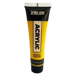 Peinture Acrylique Zieler Tube de 38ml - Jaune Moyen