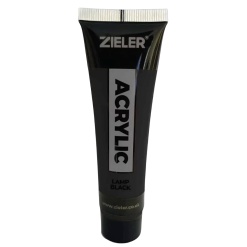 Peinture Acrylique Zieler Tube de 38ml - Noir