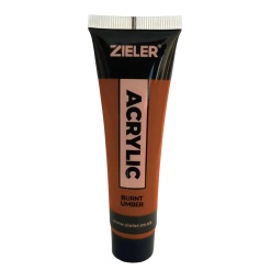 Peinture Acrylique Zieler Tube de 38ml - Brun Ombre Brulée