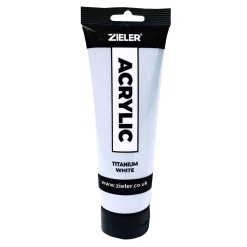 Peinture Acrylique Zieler Tube de 75ml - Blanc Titane