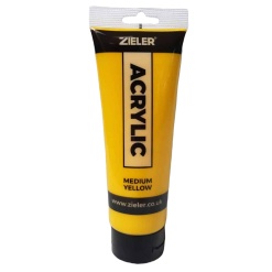 Peinture Acrylique Zieler Tube de 75ml - Jaune Moyen