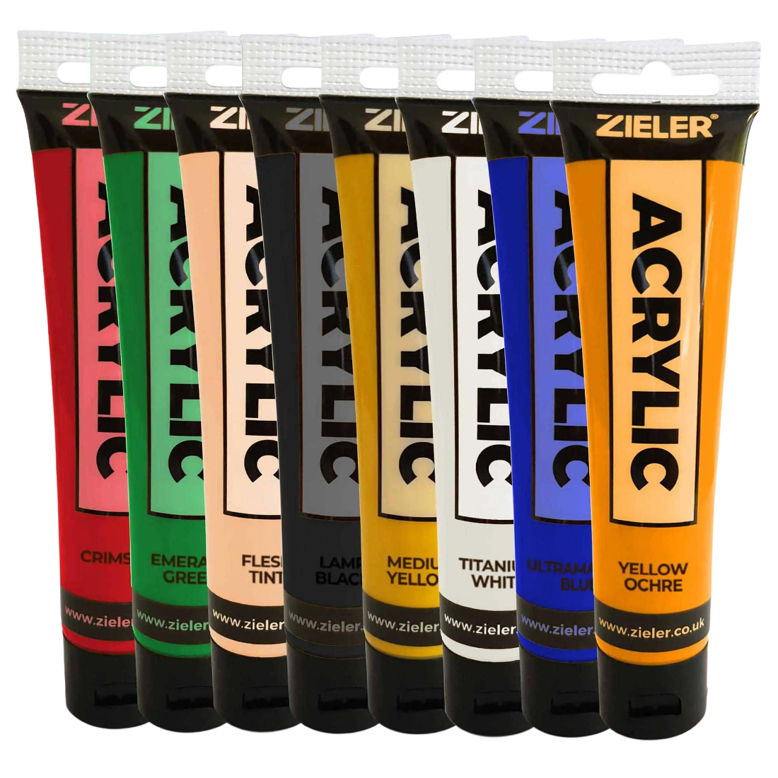 Coffret Acrylique Zieler 8 Tubes de 75ml - Couleurs Variées – Image 3