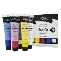 Coffret Peinture Acrylique - 5 Tubes de 75 ml