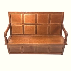 Alternative view of Banc coffre en chêne – Style Charles II (Anglais XVIIe)