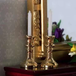 Paire de chandeliers , bougeoirs