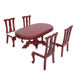 Alternative view of Table et 4 Chaises en Acajou