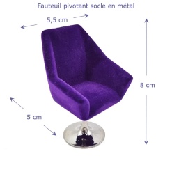 Fauteuil pivotant socle en métal avec dimensions
