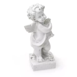 Alternative view of Lot de deux Figurines Angelot de jardin en résine