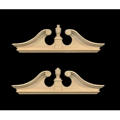 Fronton de porte simple