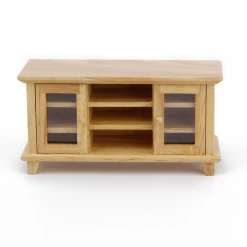 Meuble TV en bois vernis - 2 Portes