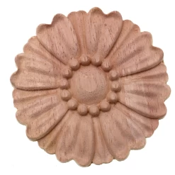 Rosace en bois naturel