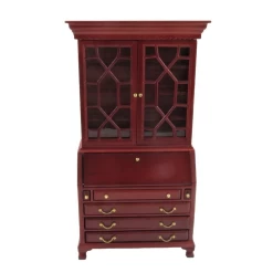 Secrétaire portes vitrées acajou – Style Victorien