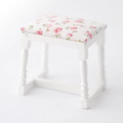 Tabouret tissus fleuri