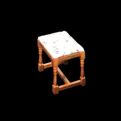 Alternative view of Tabouret tissus fleuri