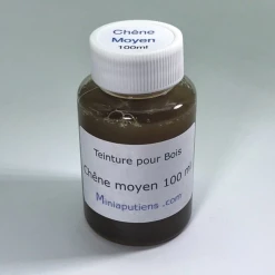 Teinte pour bois Chêne moyen 100 ml – flacon coloris Chêne moyen