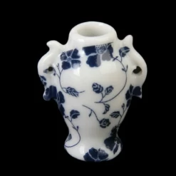 Vase en porcelaine " Fleurs bleues "