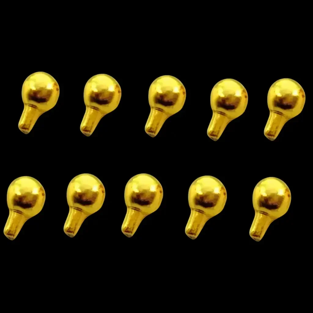 boutons de porte dorés miniature 1/12e regroupé sur fond noir