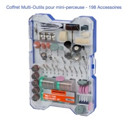 coffret multi outils mini perceuse 198 accessoires AC-2574879 compatible dremel proxxon
