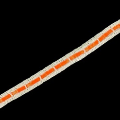 dentelle autocollante avec bande orange 13 mm pour miniature 1/12e