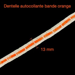 Alternative view of Dentelle autocollante bande orange 13 mm x 100 cm