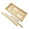 Porte ouvrante en bois brut avec cadre complet pour maison de poupée 1/12e