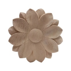 Rosace bois brut 5 cm miniature 1/12e pour plafond maison de poupée