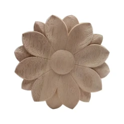 Rosace bois brut 5 cm miniature 1/12e pour plafond maison de poupée