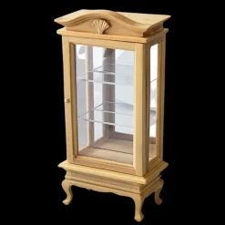 vitrine miniature bois brut 1/12e SA-BEF153