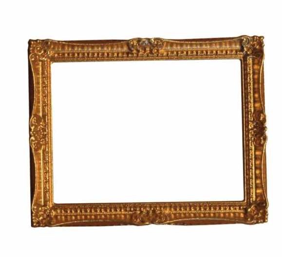 Petit Cadre Photo Bronze Doré Ajouré Antique - Décoration Vintage - Style Boîte à Souvenir
