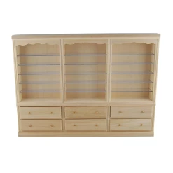 Bibliothèque  en bois brut