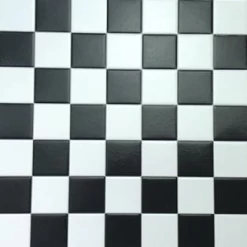 Carrelage mural - Damier noir