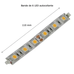 Alternative view of Bande 6 LED autocollante