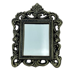 Alternative view of Miroir rectangulaire cadre bronze antique