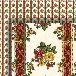 Alternative view of Papier peint " Fleurs "