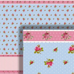 Alternative view of Papier peint " Valse des roses "