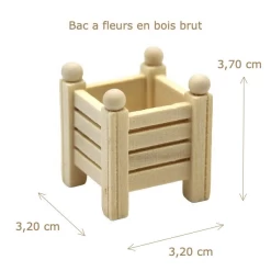 Alternative view of Bac à fleurs / Jardinières en bois brut