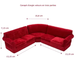 Alternative view of Canapé d'angle velours