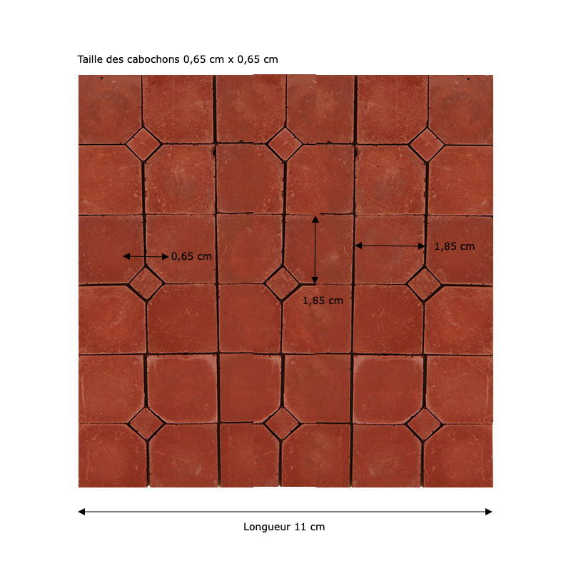 Carrelage de sol à cabochons - Terre cuite – Image 2