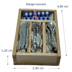 Alternative view of Boite range-couvert , fourchettes , couteaux