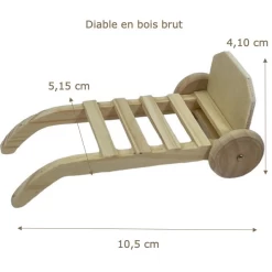 Alternative view of Diable en bois brut