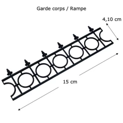 Alternative view of Garde corps imitation fer forgé