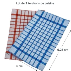 Alternative view of Torchon de cuisine à carreaux