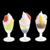 Lot de trois glaces miniatures 1/12e en coupes Sundaes fond noir