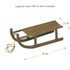 Alternative view of Luge en bois MDF - Kit