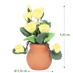 Alternative view of Bouquet de fleurs en pot en terre