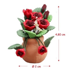 Alternative view of Bouquet de fleurs en pot en terre