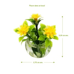 Alternative view of Bouquet de fleurs en bocal verre